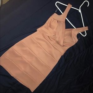 Nude Fitted Dress